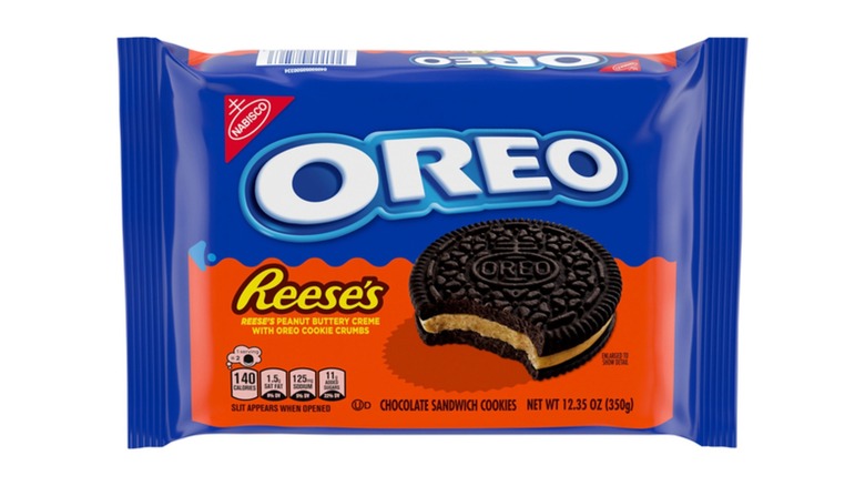 Package of Reese's Peanut Buttery Creme Oreo