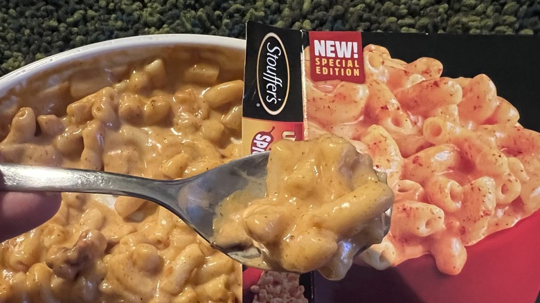 spoon in mac & cheese