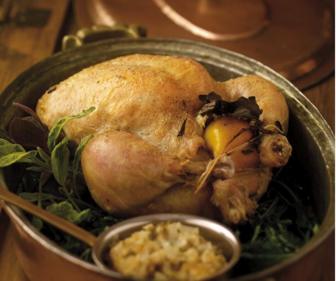 rooster   Stuffed Rooster With Roasted Greens chicken