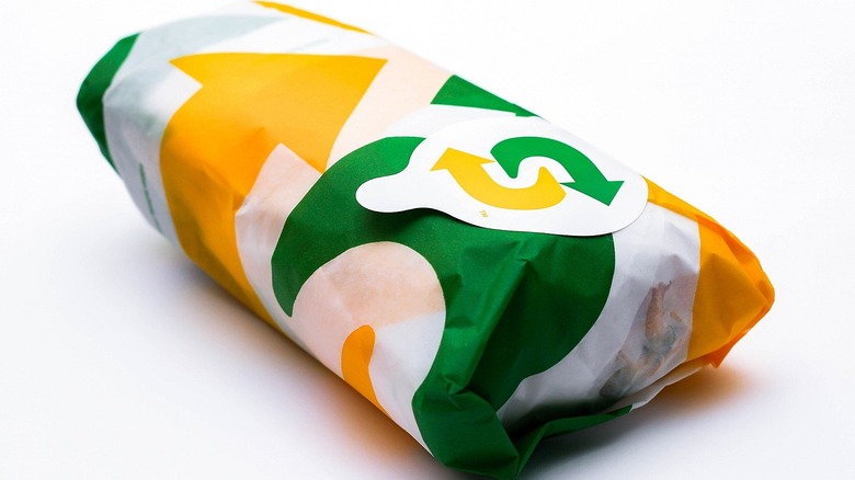wrapped Subway sandwich