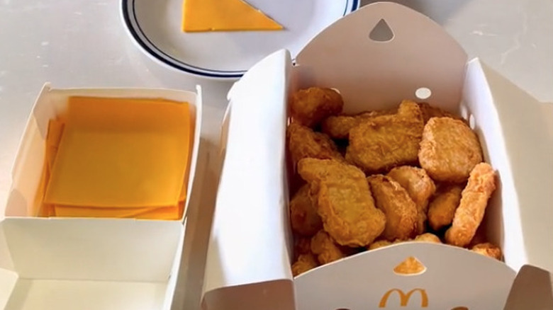 McDonald's Nuggets and cheese slices