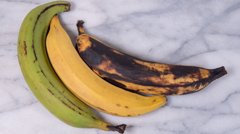 Bananas on a countertop