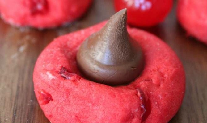 Chocolate Cherry Blossom Cookies