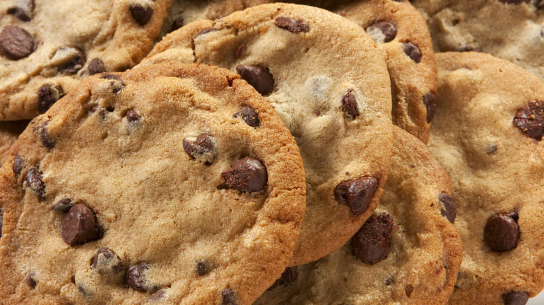 Thick, chewy chocolate chip cookies
