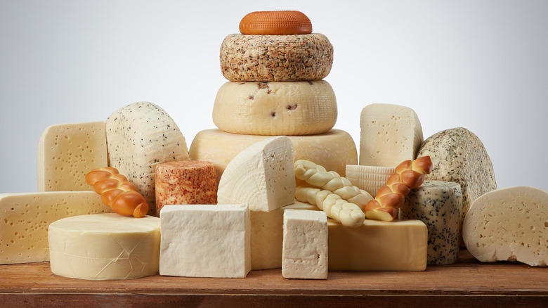 various cheeses