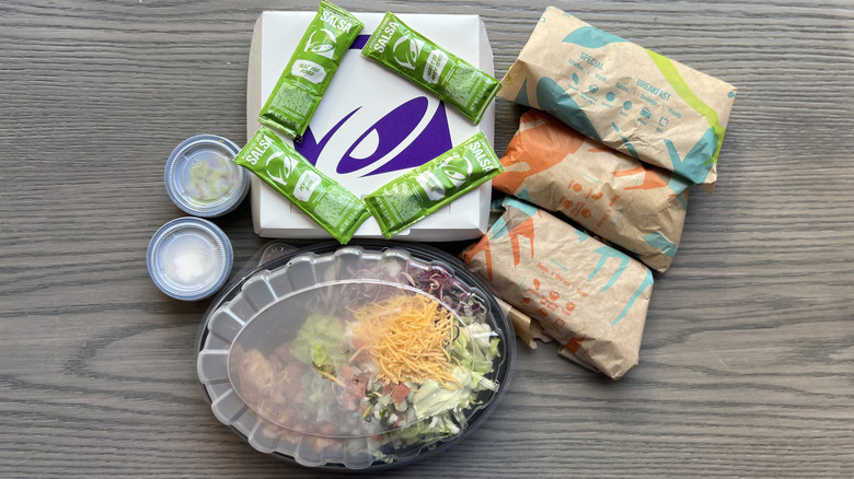packaged Taco Bell food