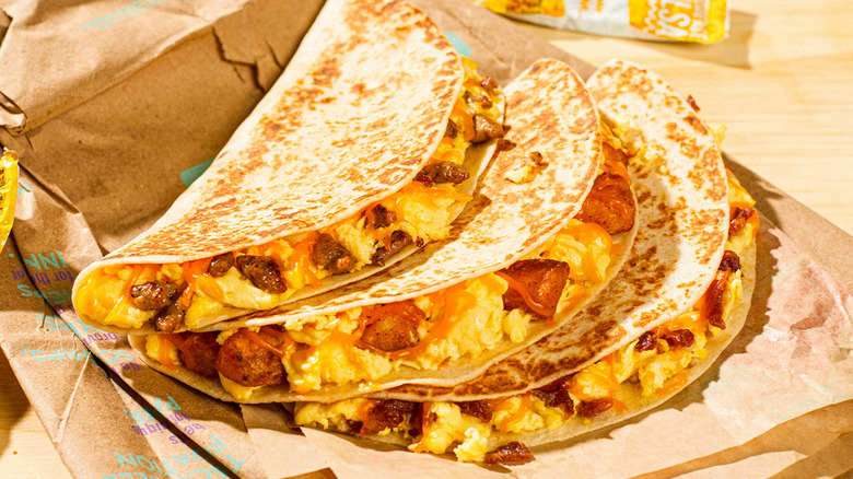 Taco Bell toasted breakfast tacos