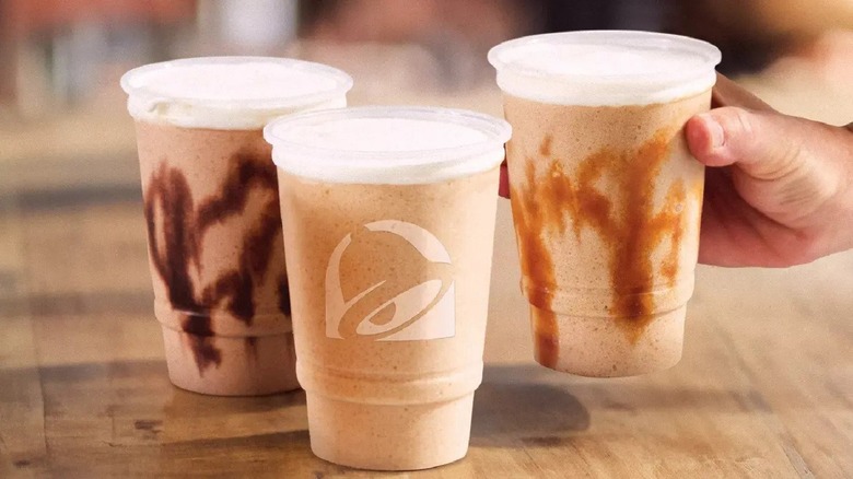Three Taco Bell coffee chillers