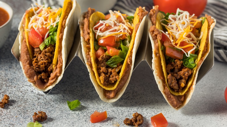 Tacos with hard and soft shells