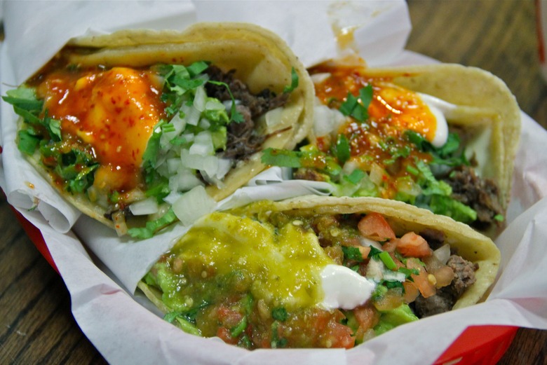 Tacos at La Taqueria in San Francisco.