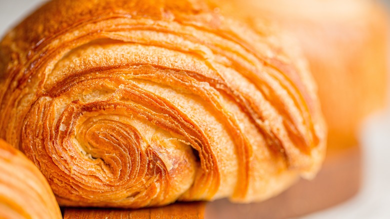 Close up of croissant