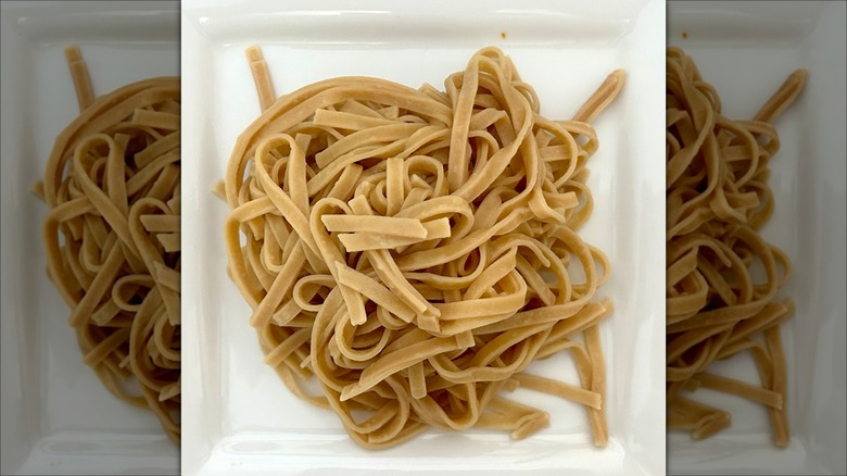 Plated gluten-free linguini