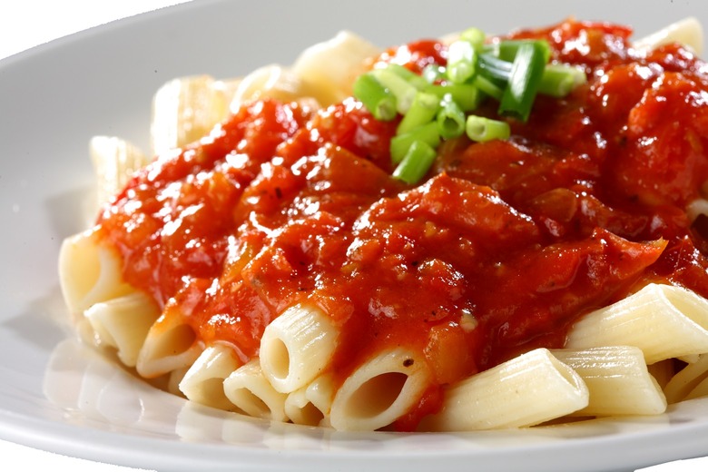 penne with red sauce
