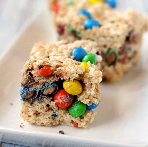 Monster Peanut Butter Rice Krispies Treats 