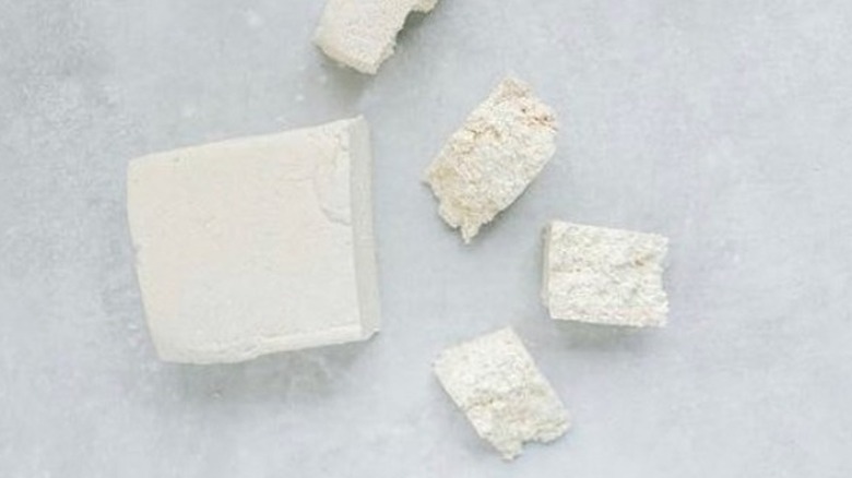 tofu torn into chunks