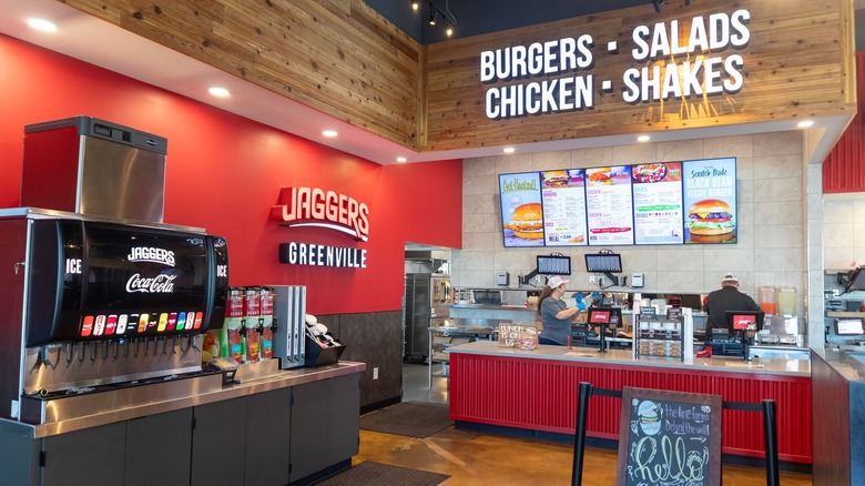 A Jaggers counter service area inside the restaurant in Greenville