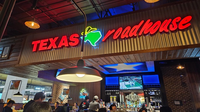 Interior signage at a Texas Roadhouse location