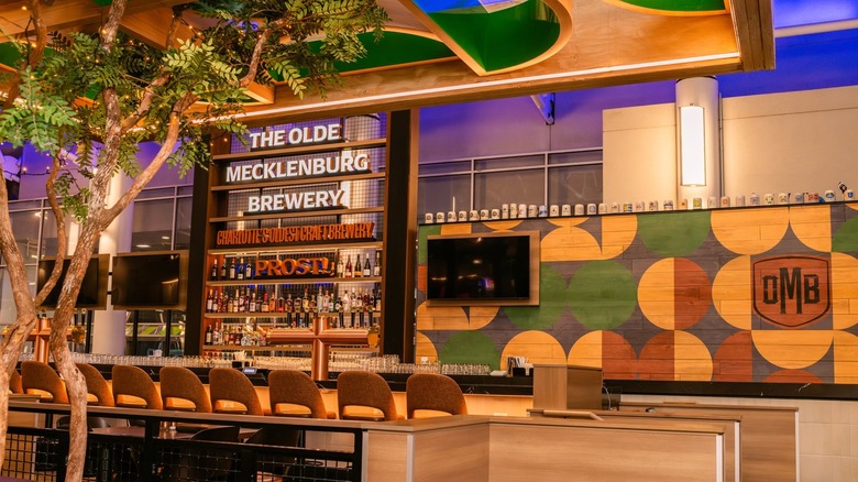 View of barback at Olde Mecklenburg Brewery offshoot at Charlotte Douglas airport