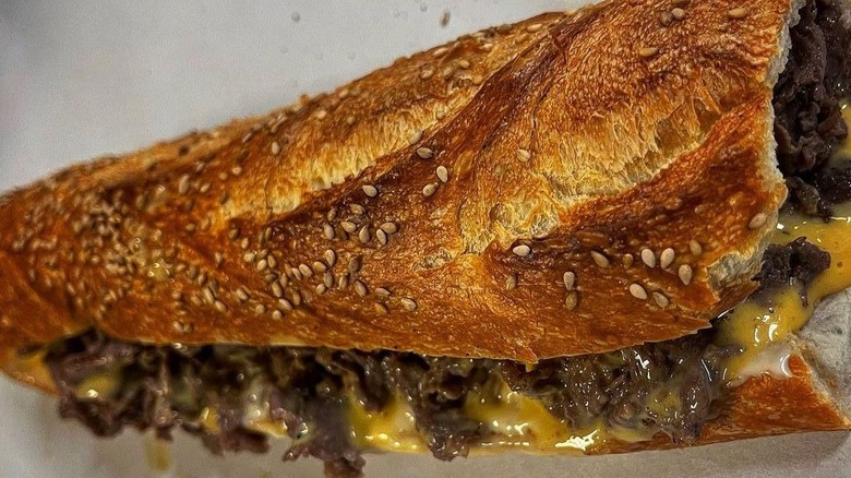 Cheez Wiz Cheesesteak with Cooper Sharp