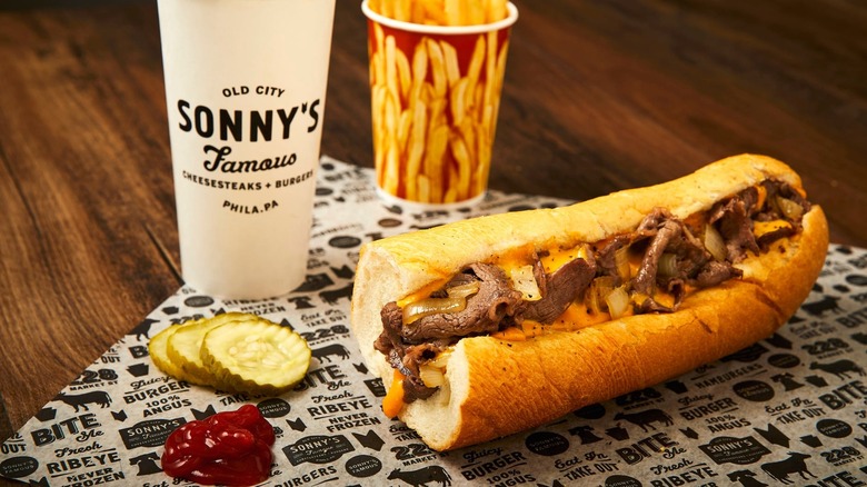 meal at Sonny's Famous Cheesesteaks