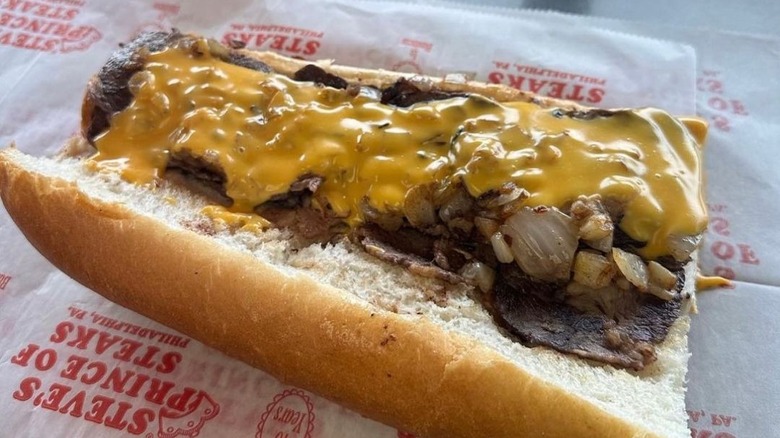 cheesesteak at Steve's Prince of Steaks