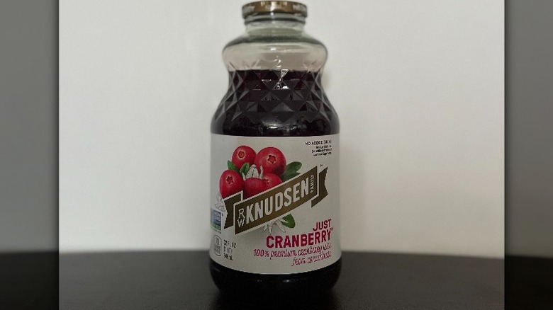 R.W. Knudsen cranberry juice bottle