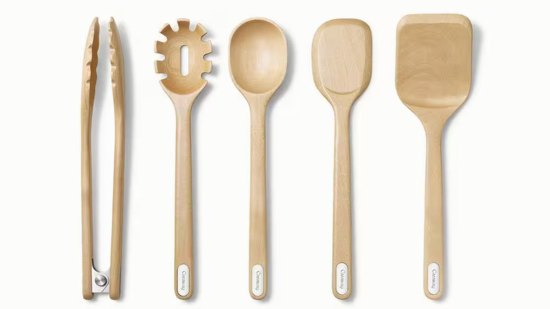 Caraway Home 5-piece wooden utensil set