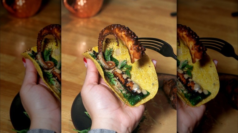 taco with octopus
