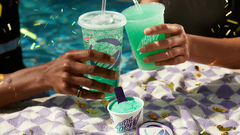 Mountain Dew Baja Blast in cups