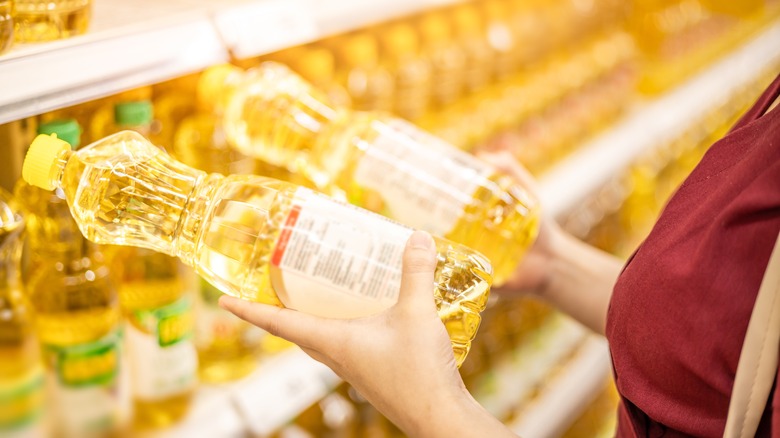 bottles of cooking oil