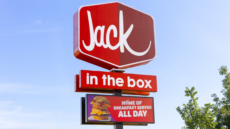 Jack in the Box restaurant sign