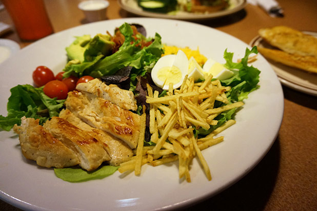8) Denny's: Fried Chicken Strips Cobb Salad with Bread