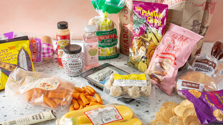 An assorted selection of Trader Joe's foods