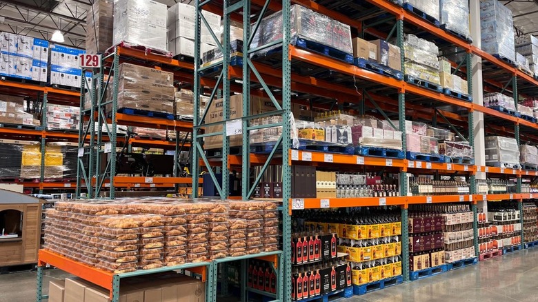 A shopping aisle at Costco