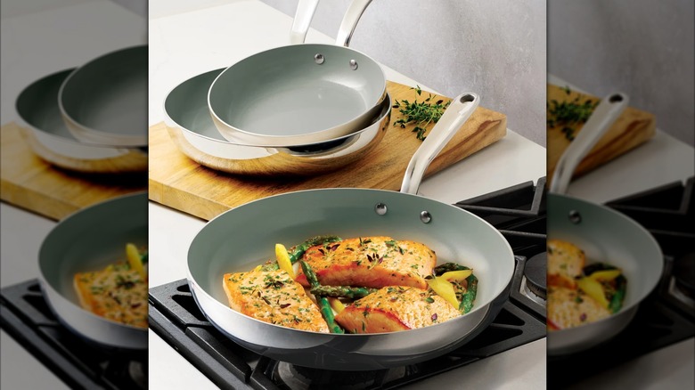 3 Tramontina ceramic non stick frying pans