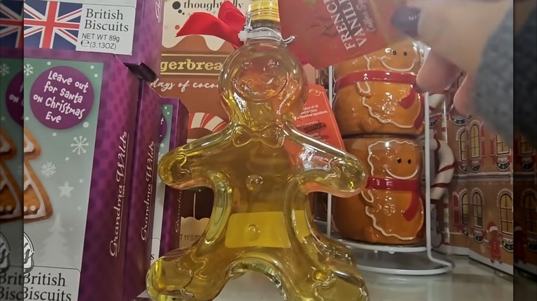 French Vanilla Syrup in a Gingerbread Man Bottle on a shelf