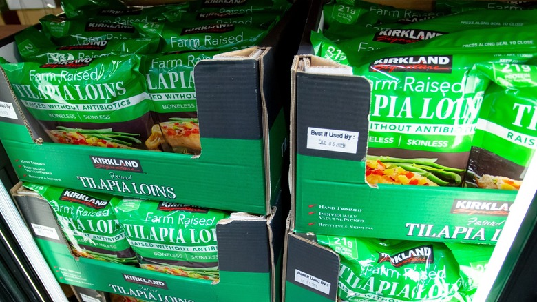 Bags of Kirkland Tilapia Loins