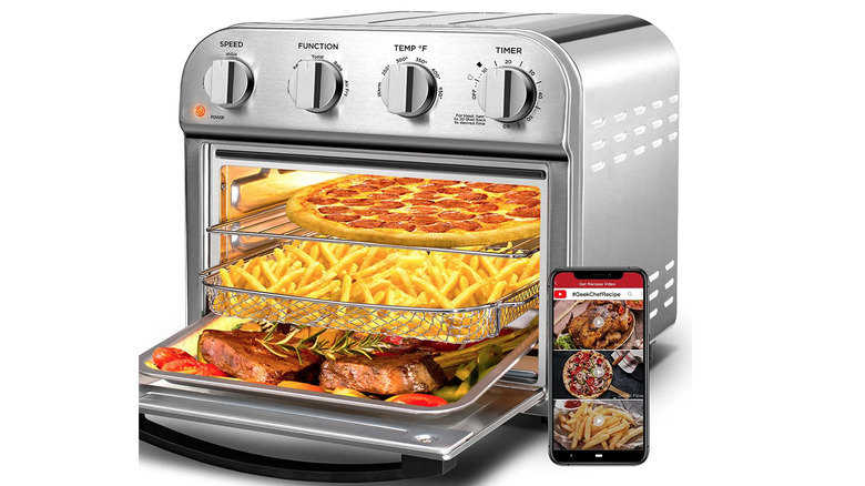 Geek Chef Air Fryer Countertop Convection Oven with food