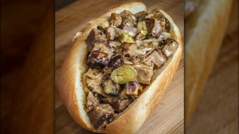 Slows Bar BQ Chopped Brisket Cheesesteak