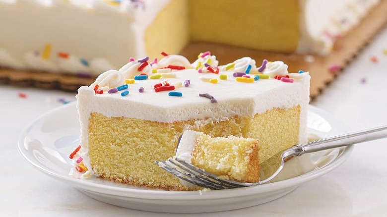 slice of Wegamns' cake slice with fork