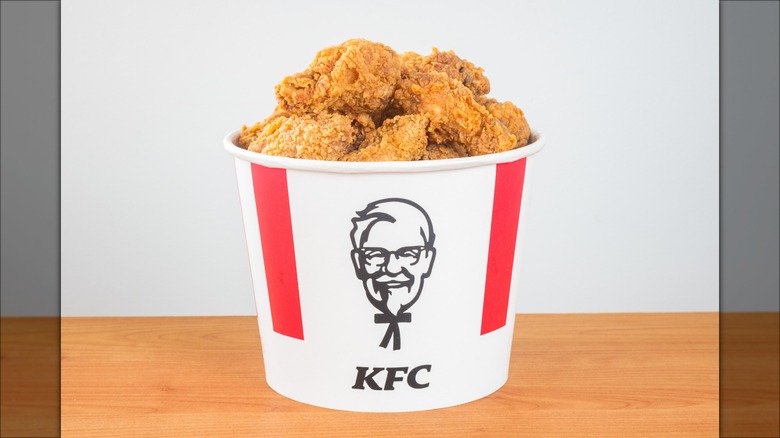Bucket of KFC fried chicken