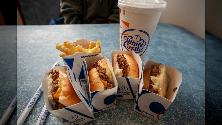 White Castle sliders and fries