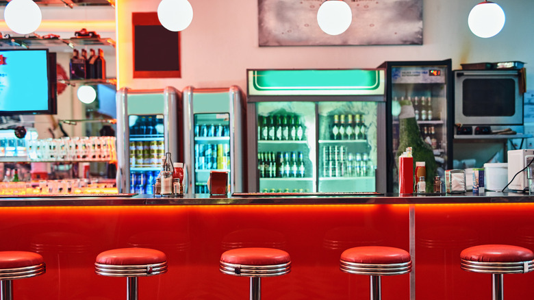 Interior of an iconic diner
