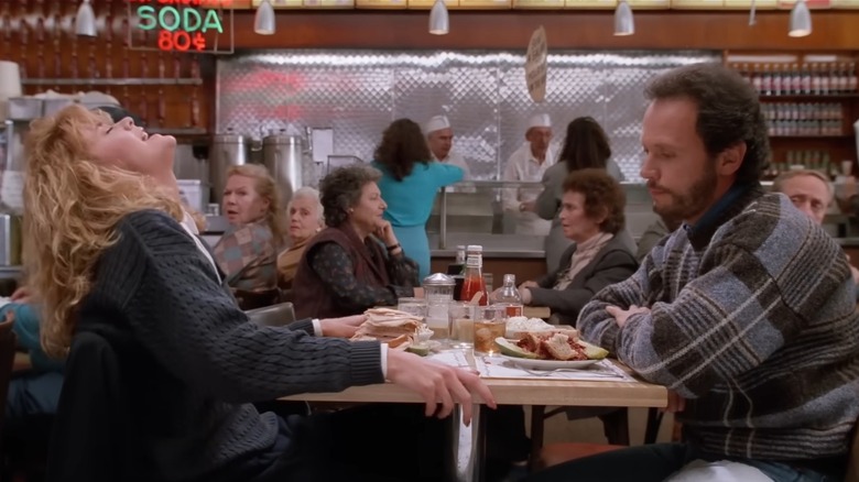 Billy Crystal and Meg Ryan at a deli
