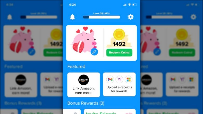 Receipt Hog rewards screen