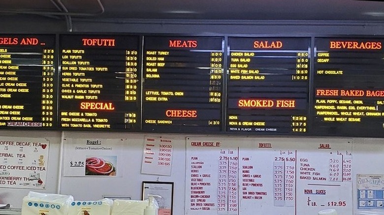 Absolute Bagels menu