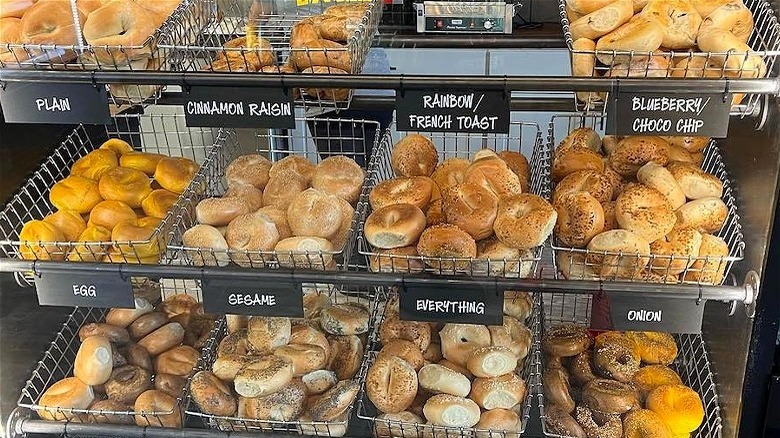 Different bagel flavors Empire Bagels