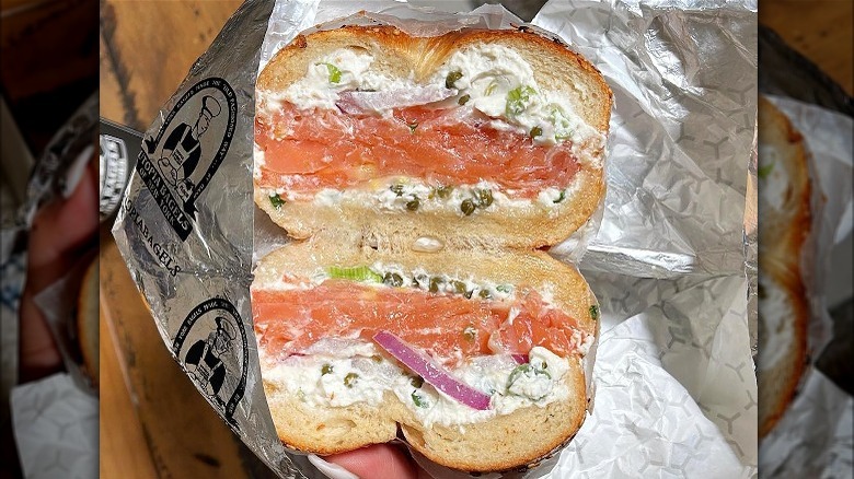 Utopia filled bagel