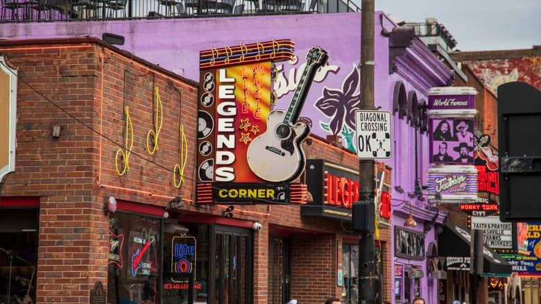 Legends Corner guitar sign