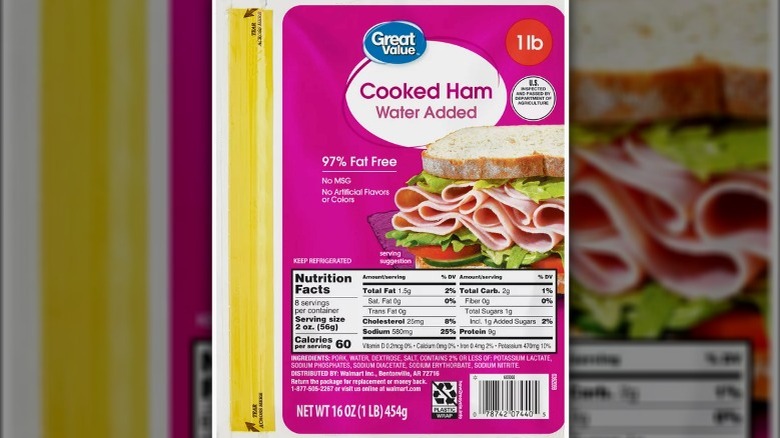 great value cooked ham package